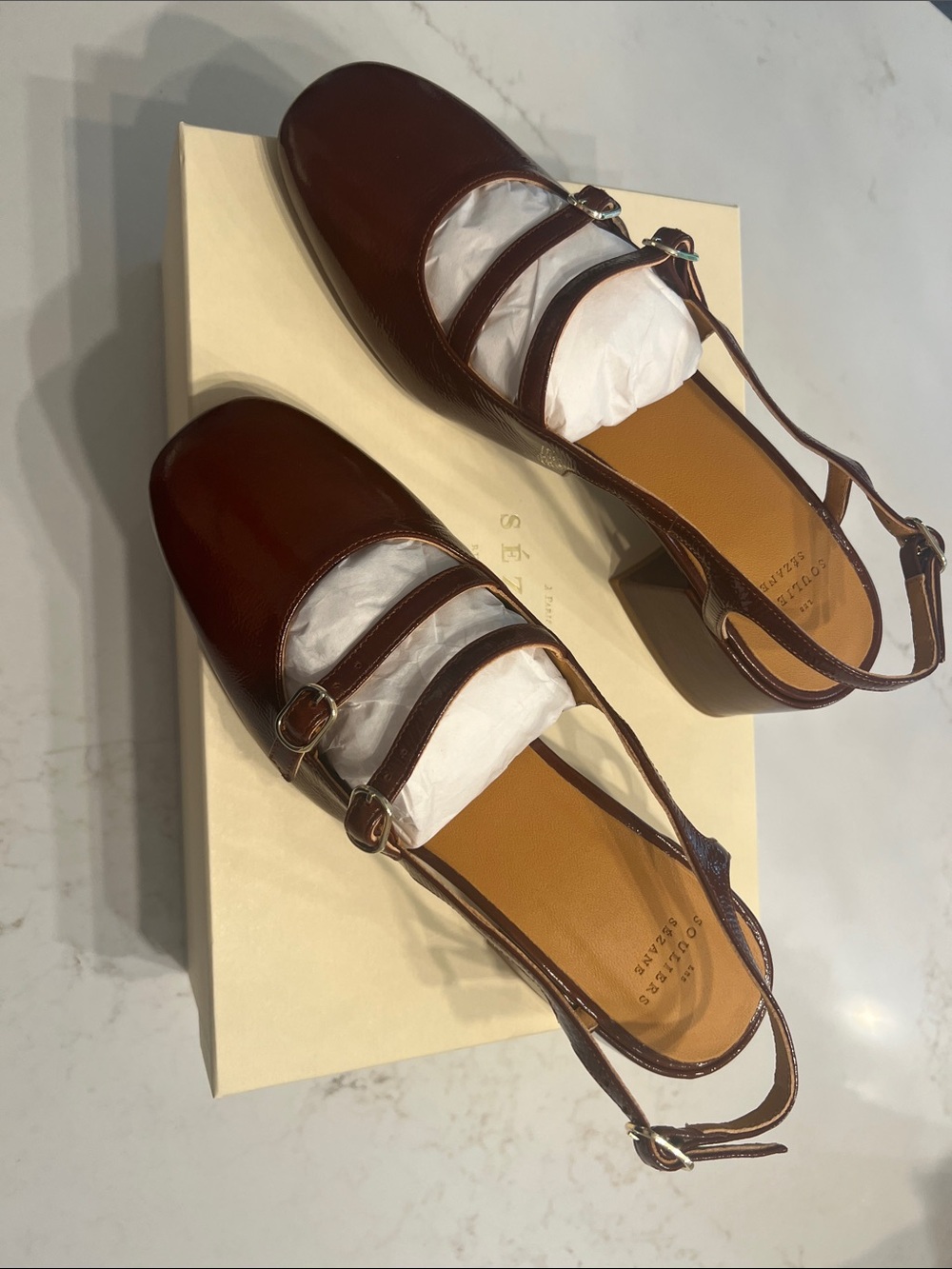 Sezane Paula Babies in Polished Camel size 8, new with tags NWT - Picture 6 of 8